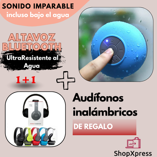 TideTune™ - Altavoz Bluetooth Impermeable + AUDÍFONOS DE REGALO