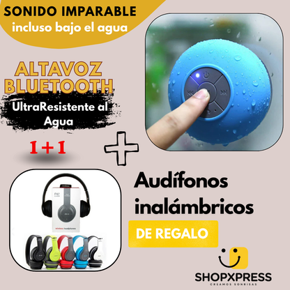 TideTune™ - Altavoz Bluetooth Impermeable + AUDÍFONOS DE REGALO